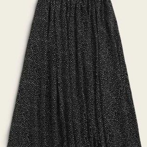 Allover Print Elastic Waist Midi Skirt